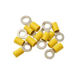 100 COSSES JAUNES À OEIL PRÉ-ISOLÉES À MANCHON PVC - SECTION CÂBLE : 2,63-6,64 mm²